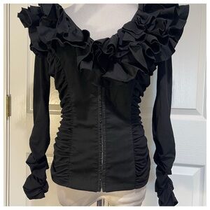 Anne Fontaine ruffle corset blouse